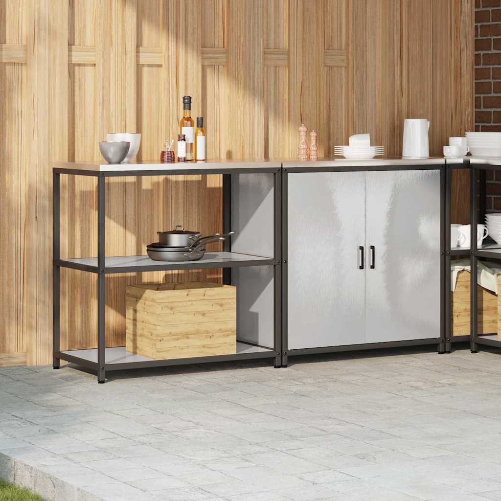 Kjøkkenoppbevaringssett HATTEM 2 pcs Sølv Rustfritt stål