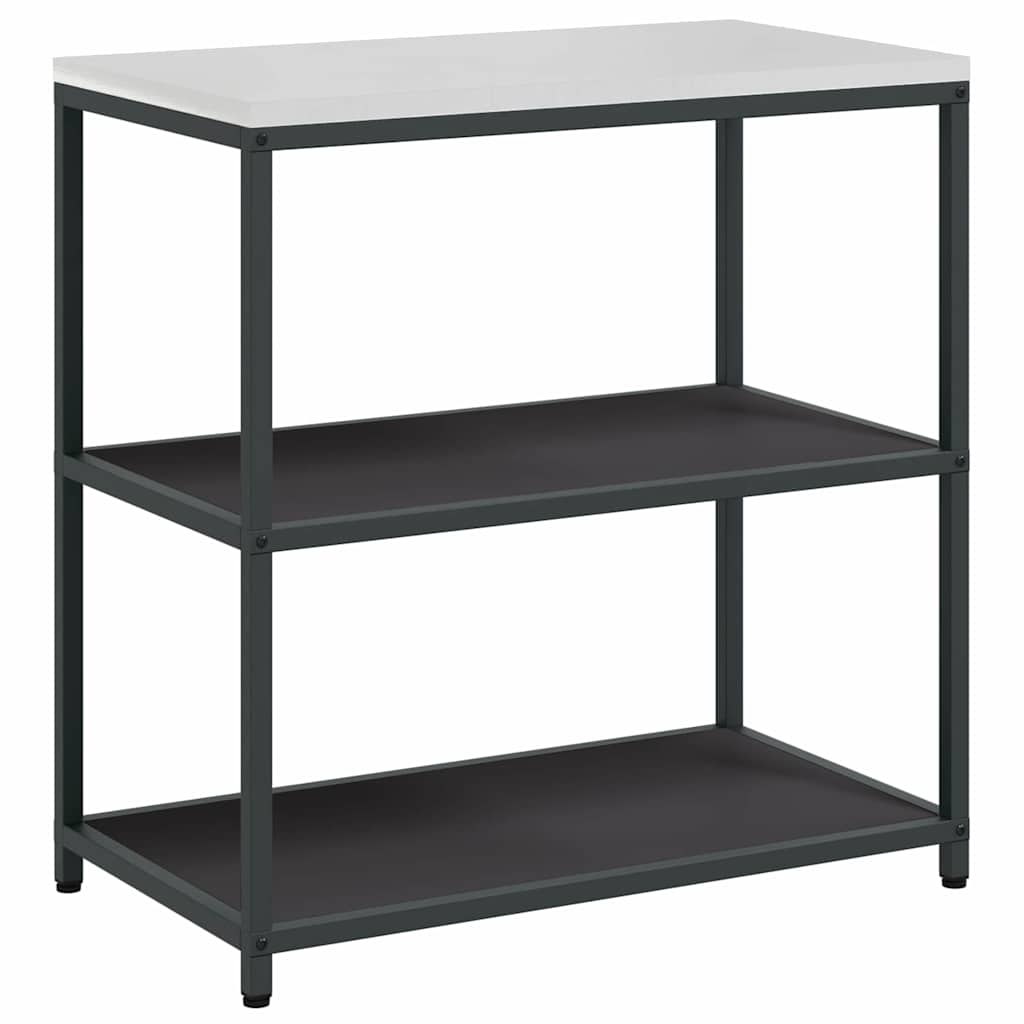 Kjøkkenoppbevaringssett med hylle 3 pcs Svart 240 x 50 x 92 cm