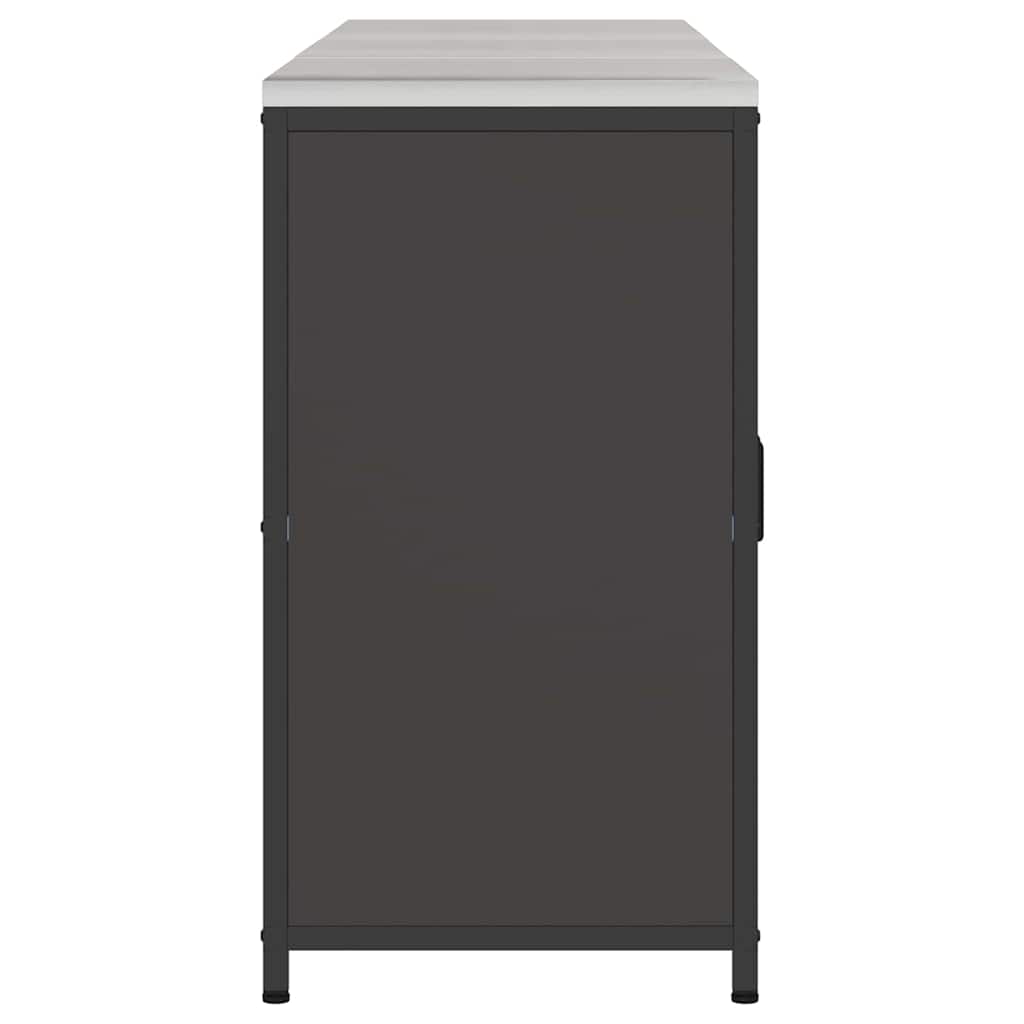 Kjøkkenoppbevaringssett med hylle 3 pcs Svart 240 x 50 x 92 cm