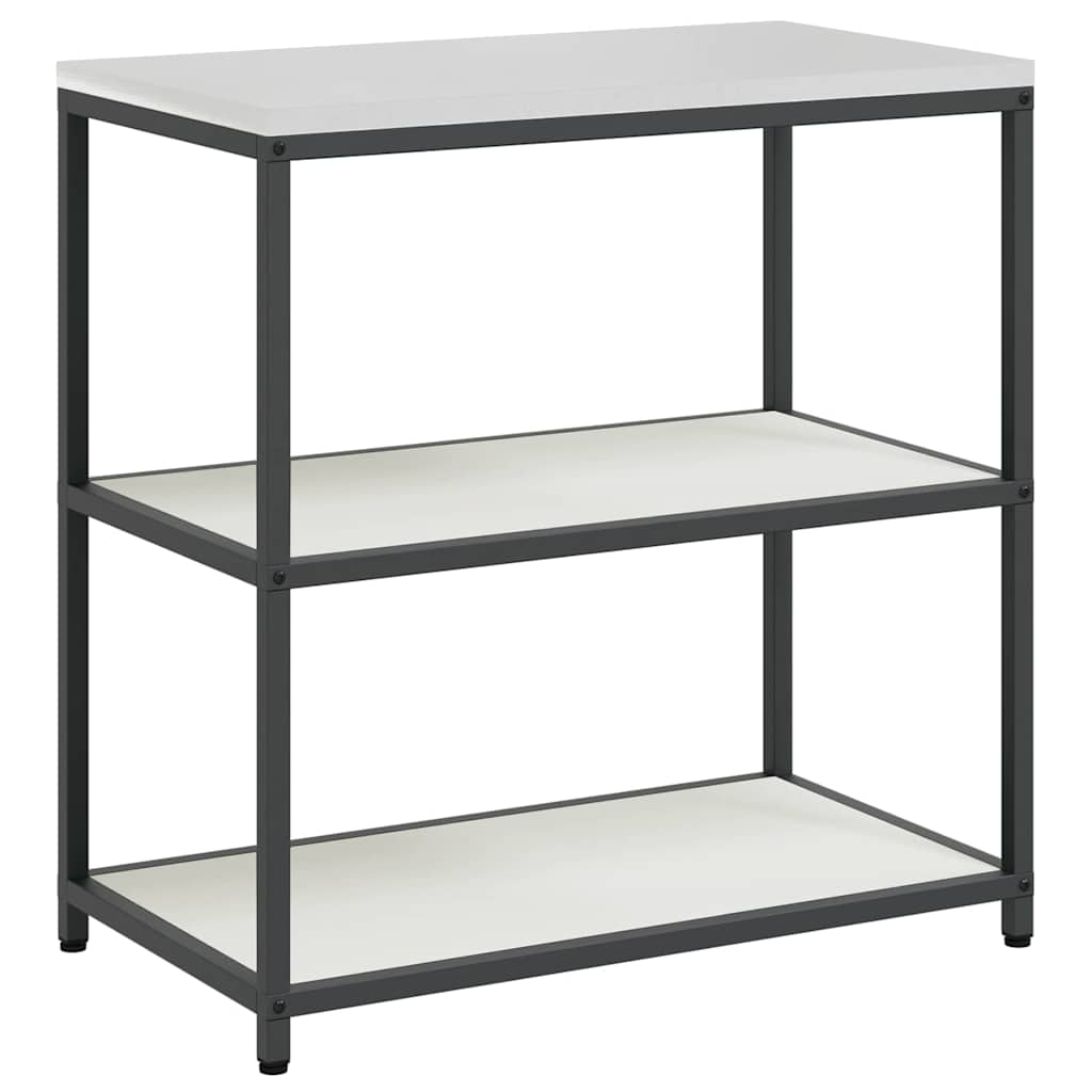 Kjøkkenoppbevaringssett med hylle 3 pcs Hvit 240 x 50 x 92 cm