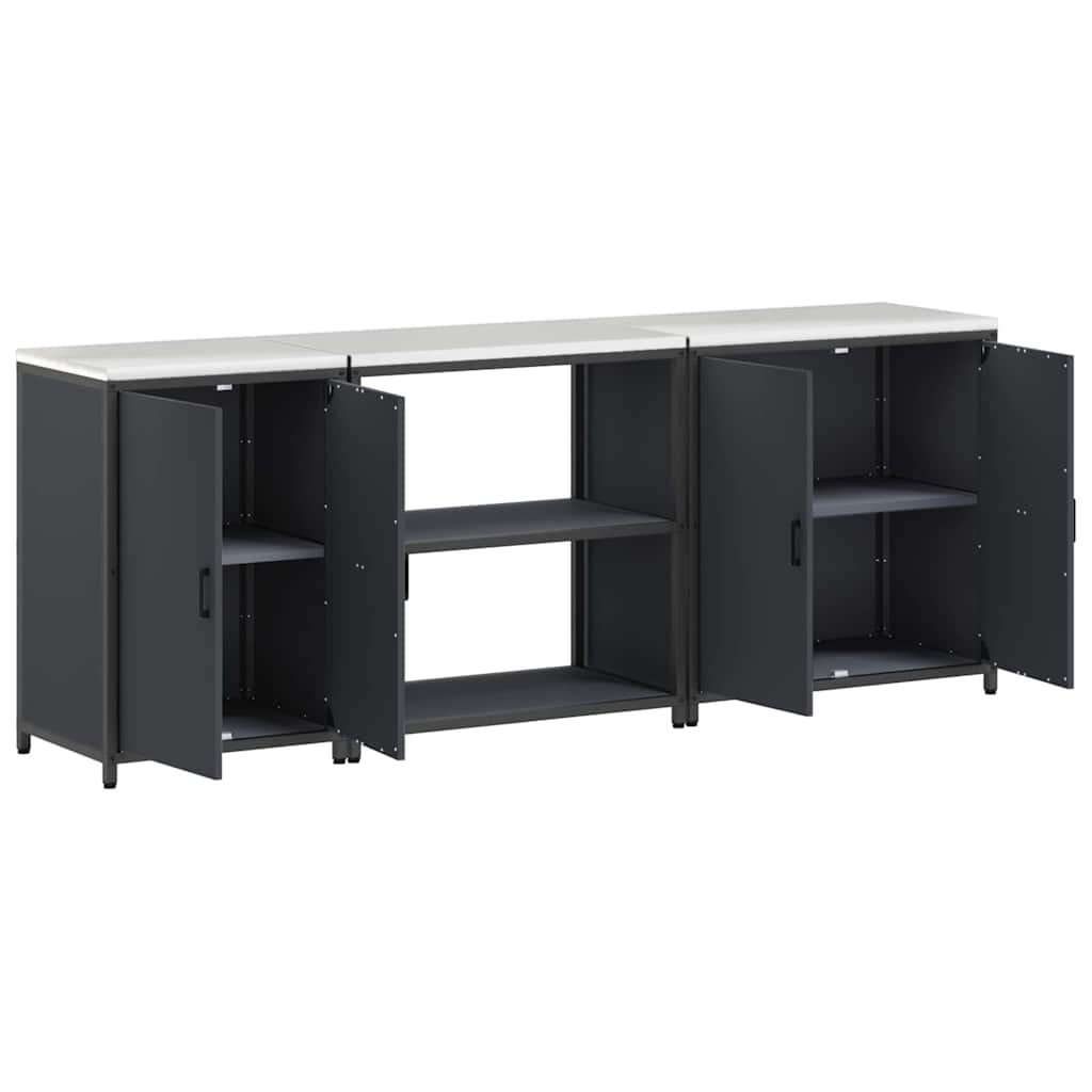 Kjøkkenoppbevaringssett Annet 3 pcs Antrasitt 240 x 50 x 92 cm