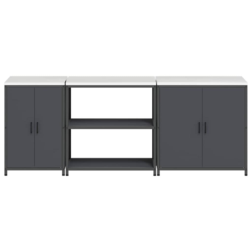 Kjøkkenoppbevaringssett Annet 3 pcs Antrasitt 240 x 50 x 92 cm