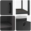Kjøkkenoppbevaringssett med hylle 2 pcs Svart 150 x 50 x 92 cm
