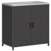 Kjøkkenoppbevaringssett med hylle 2 pcs Svart 150 x 50 x 92 cm