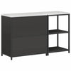 Kjøkkenoppbevaringssett med hylle 2 pcs Svart 150 x 50 x 92 cm