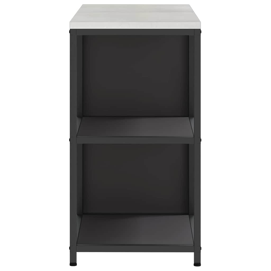 Kjøkkenoppbevaringssett med hylle 2 pcs Svart 150 x 50 x 92 cm