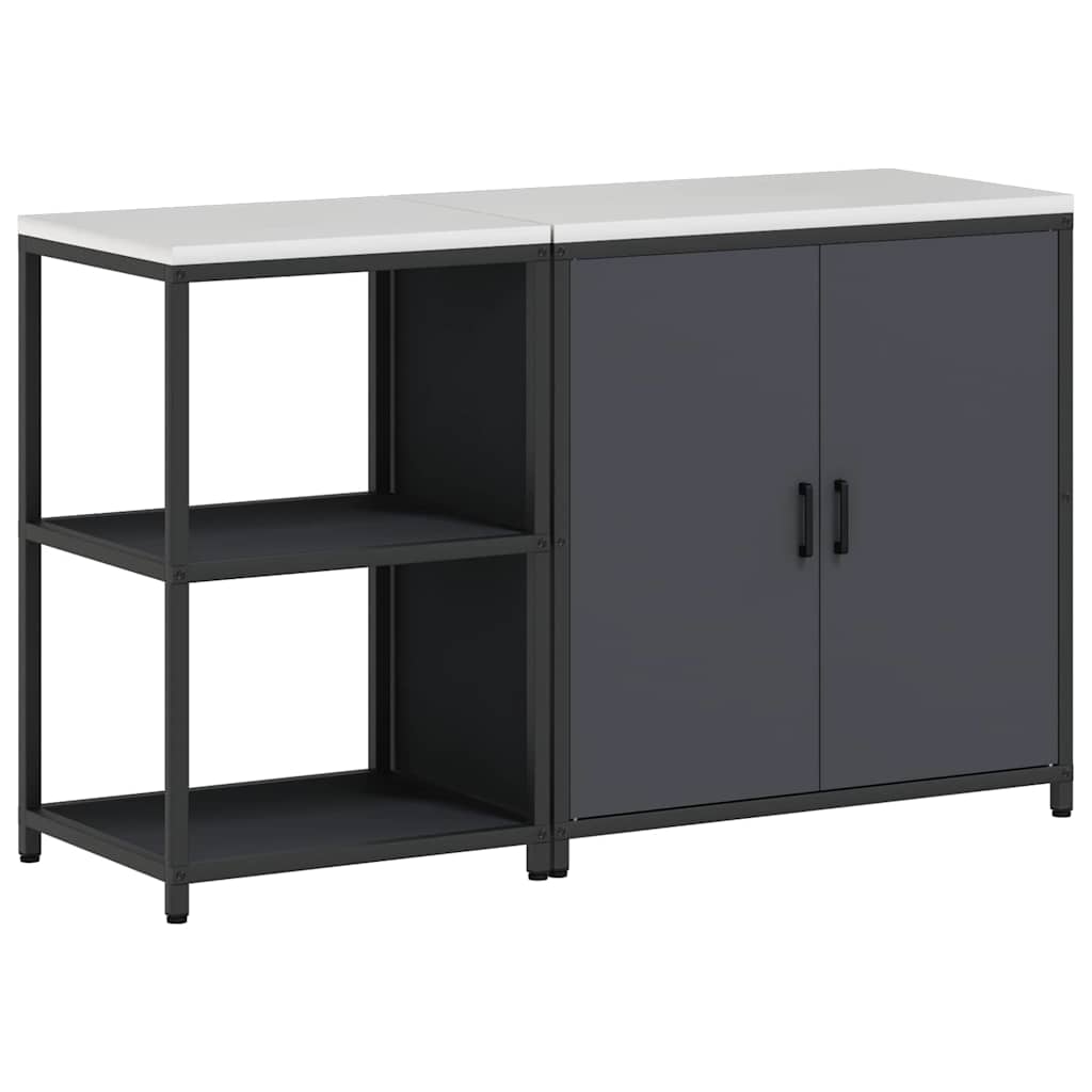 Kjøkkenoppbevaringssett 2 pcs Antrasitt 150 x 50 x 92 cm