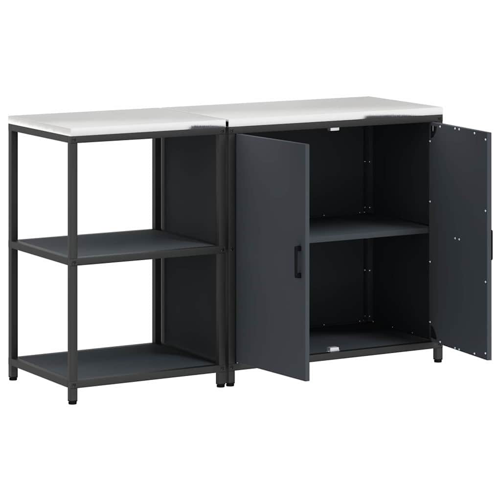 Kjøkkenoppbevaringssett 2 pcs Antrasitt 150 x 50 x 92 cm