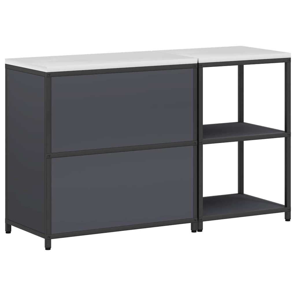Kjøkkenoppbevaringssett 2 pcs Antrasitt 150 x 50 x 92 cm
