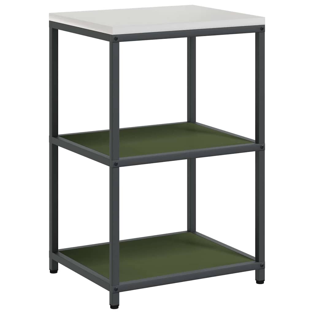 Kjøkkenoppbevaringssett 2 pcs Olivengrønn 150 x 50 x 92 cm