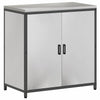 Kjøkkenoppbevaringssett med hylle 2 pcs Sølv 150 x 50 x 92 cm