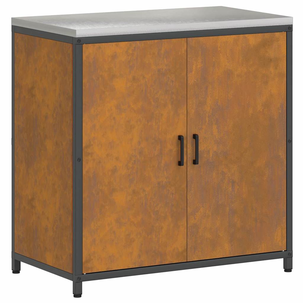 Kjøkkenoppbevaringssett med hylle 2 pcs Rusten 150 x 50 x 92 cm