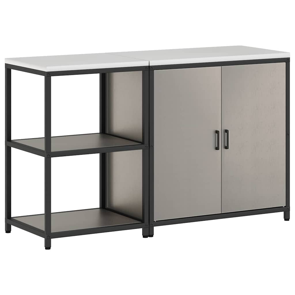 Kjøkkenoppbevaringssett med hylle 2 pcs Rusten 150 x 50 x 92 cm