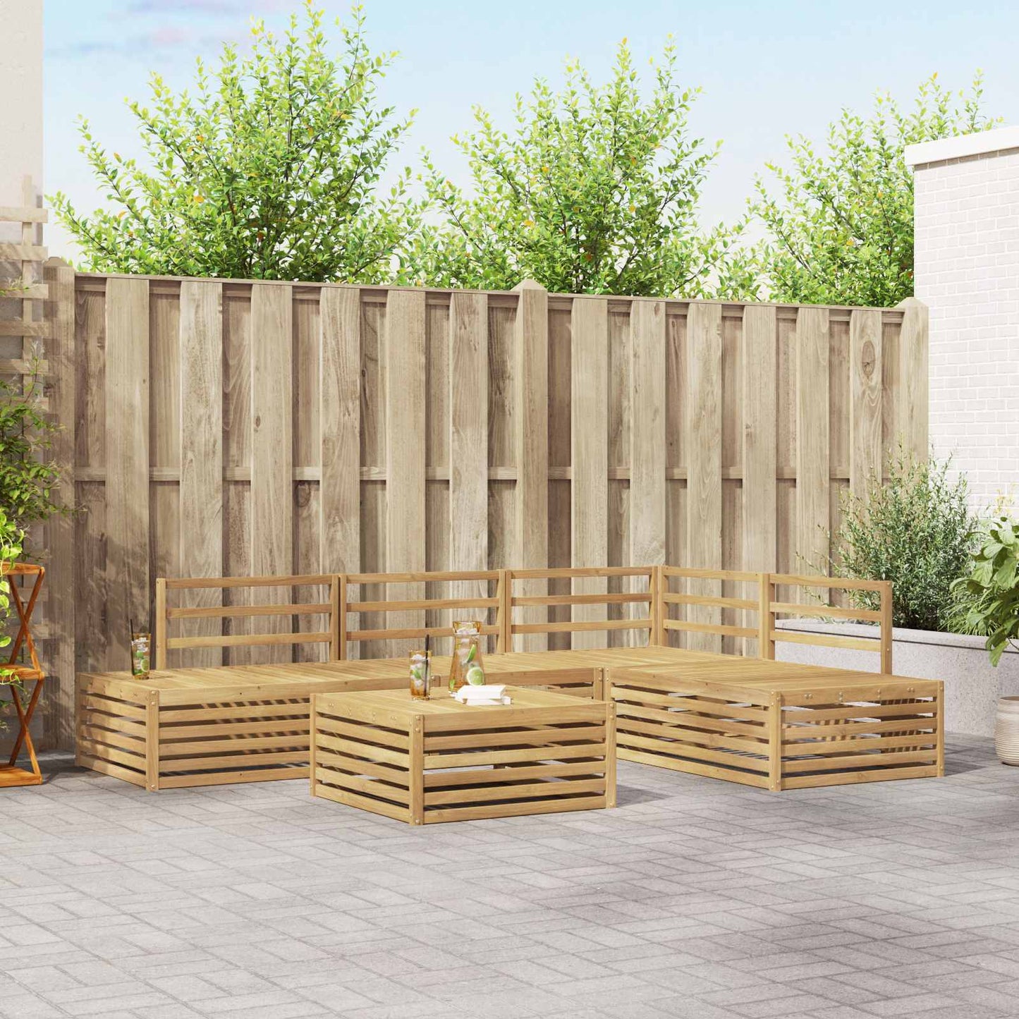 Utendørs sofa-sett 6 Stk