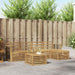 Utendørs sofa-sett 6 pcs Hvit Solid akasietre