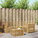 Utendørs sofa-sett 5 pcs Hvit 59 x 59 x 37 cm Solid akasietre