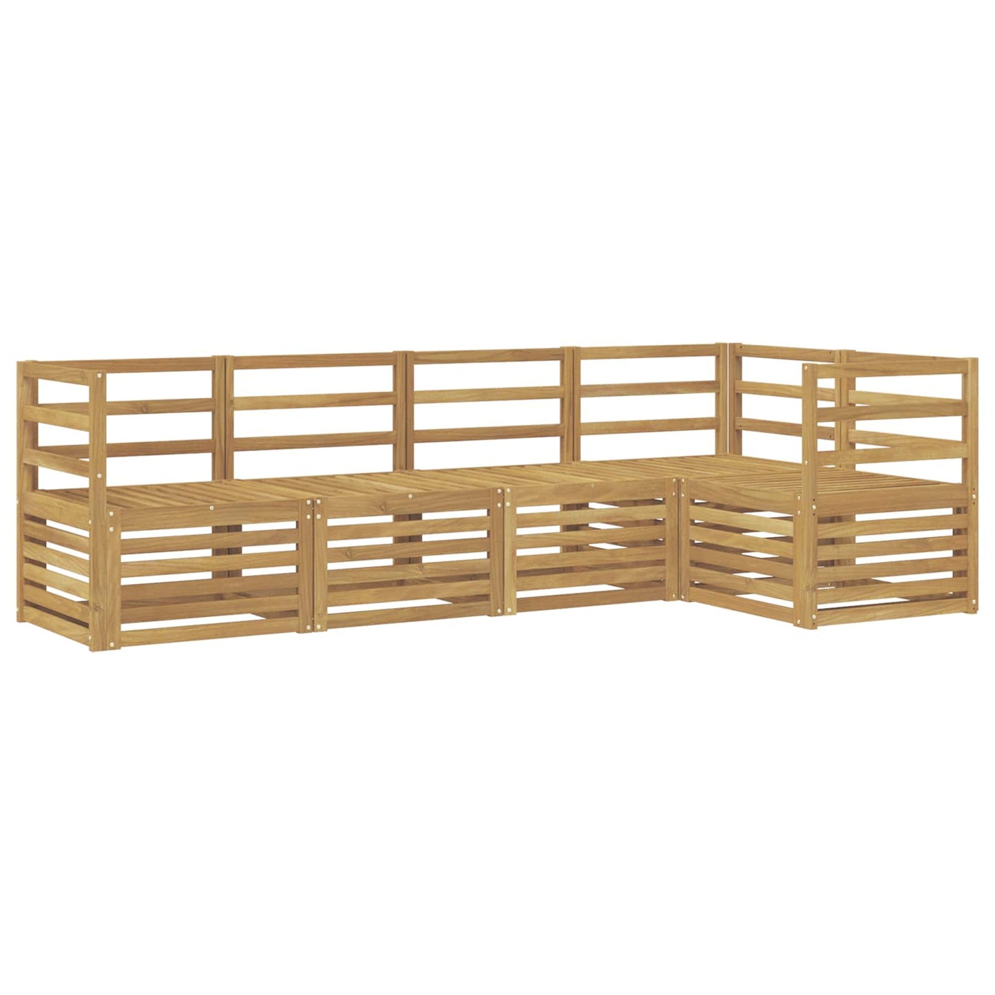 Utendørs sofa-sett 5 pcs Hvit 245 x 126,5 x 73 cm