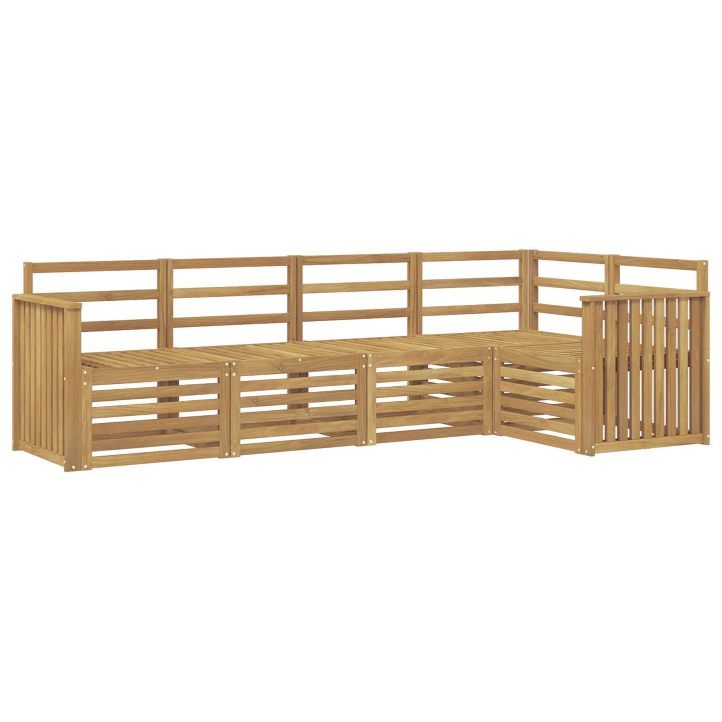 Utendørs sofa-sett 5 pcs Hvit 247 x 128,5 x 73 cm