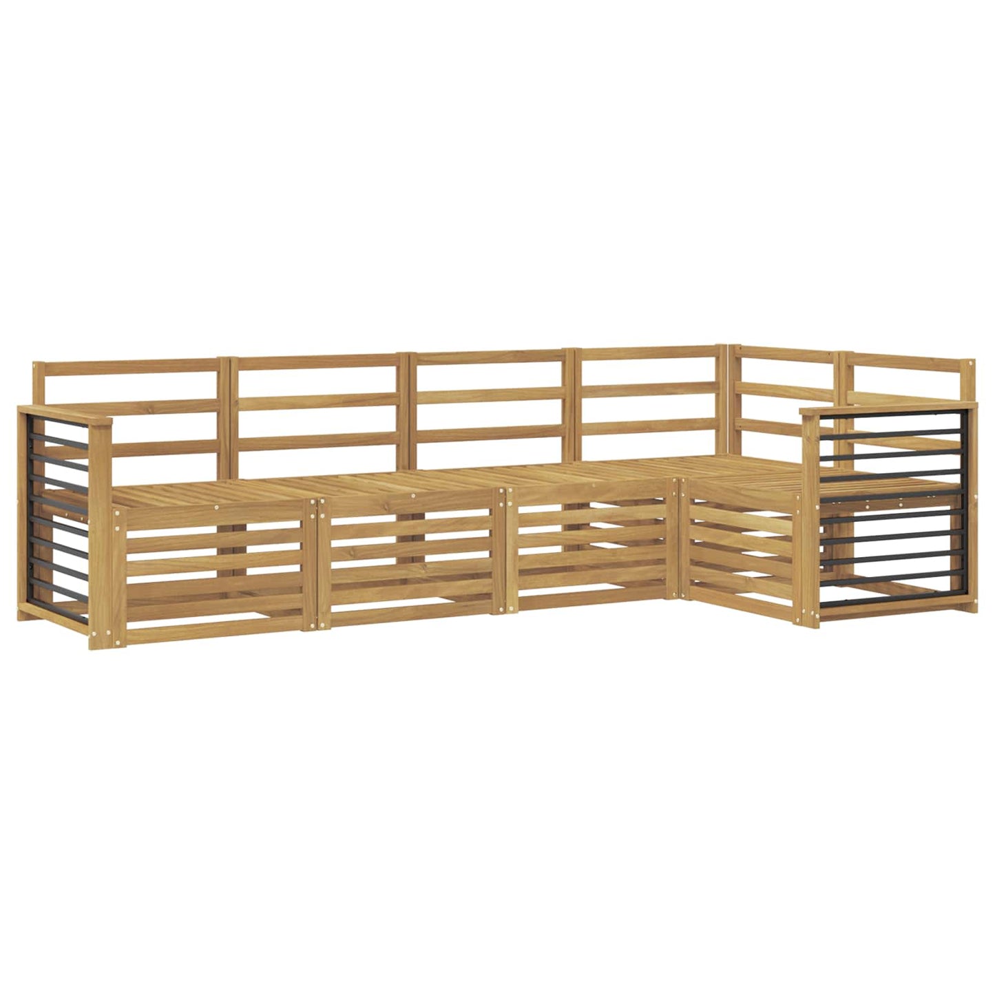 Utendørs sofa-sett 5 pcs Hvit 247 x 128,5 x 73 cm