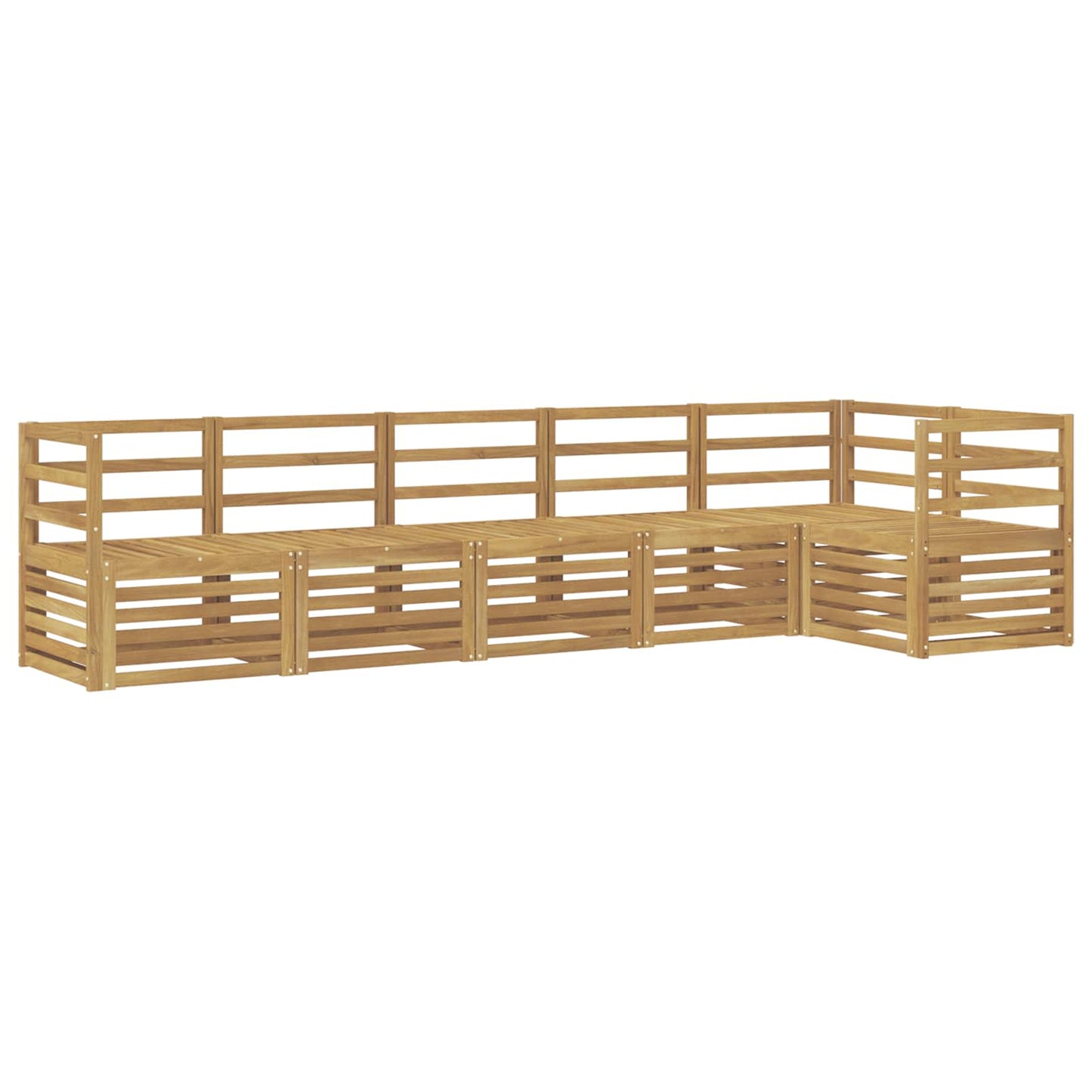 Utendørs sofa-sett 6 pcs Hvit 304 x 126,5 x 73 cm