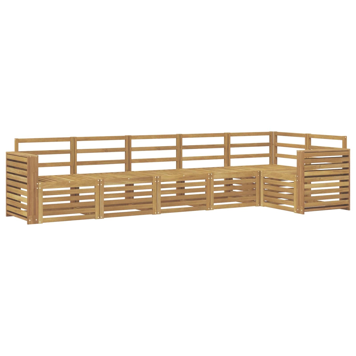 Utendørs sofa-sett 6 pcs Hvit 310 x 132,5 x 73 cm