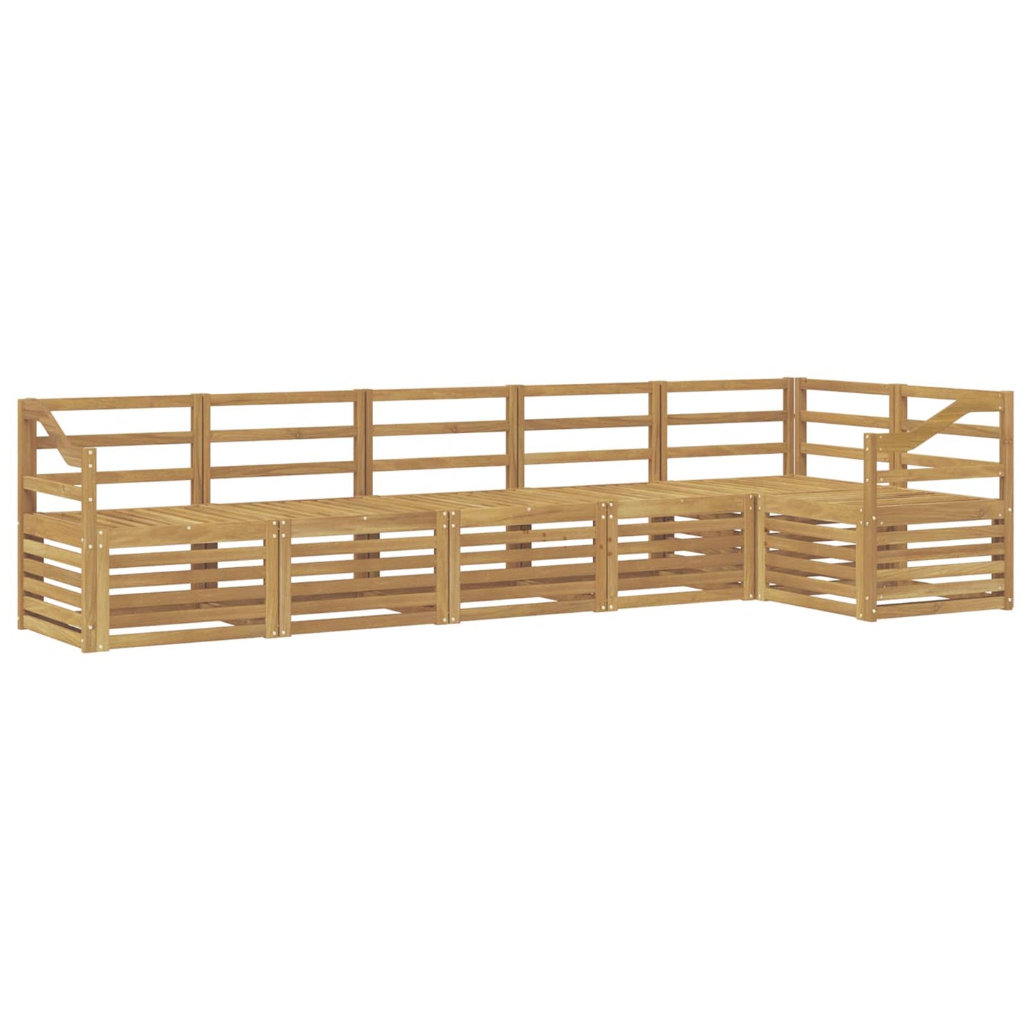 Utendørs sofa-sett 6 pcs Hvit 304 x 126,5 x 73 cm