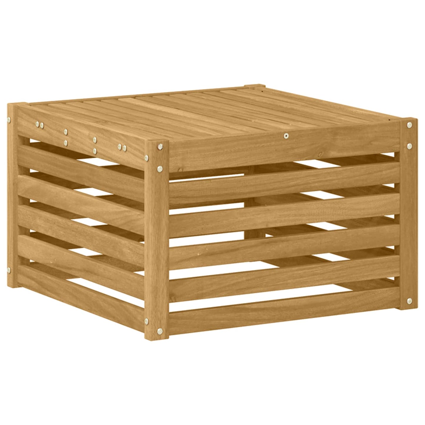 Utendørs sofa-sett 7 pcs Hvit 59 x 59 x 37 cm Solid akasietre