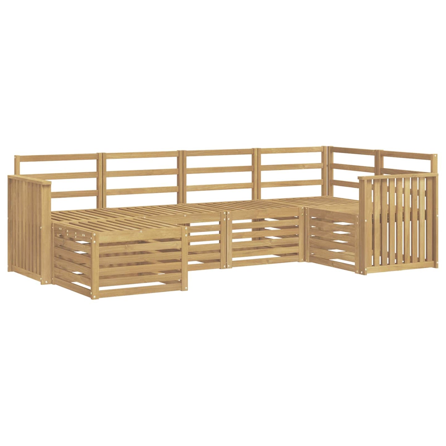 Utendørs sofa-sett 6 pcs Hvit Polyester