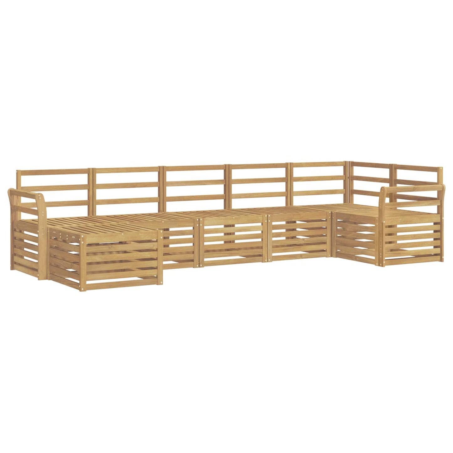 Utendørs sofa-sett 7 pcs Hvit