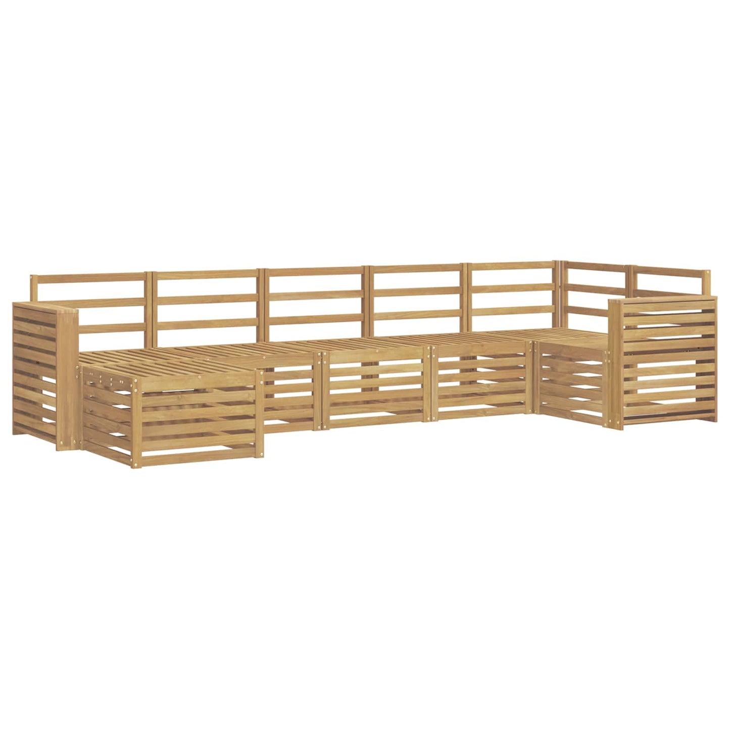Utendørs sofa-sett 7 pcs Hvit