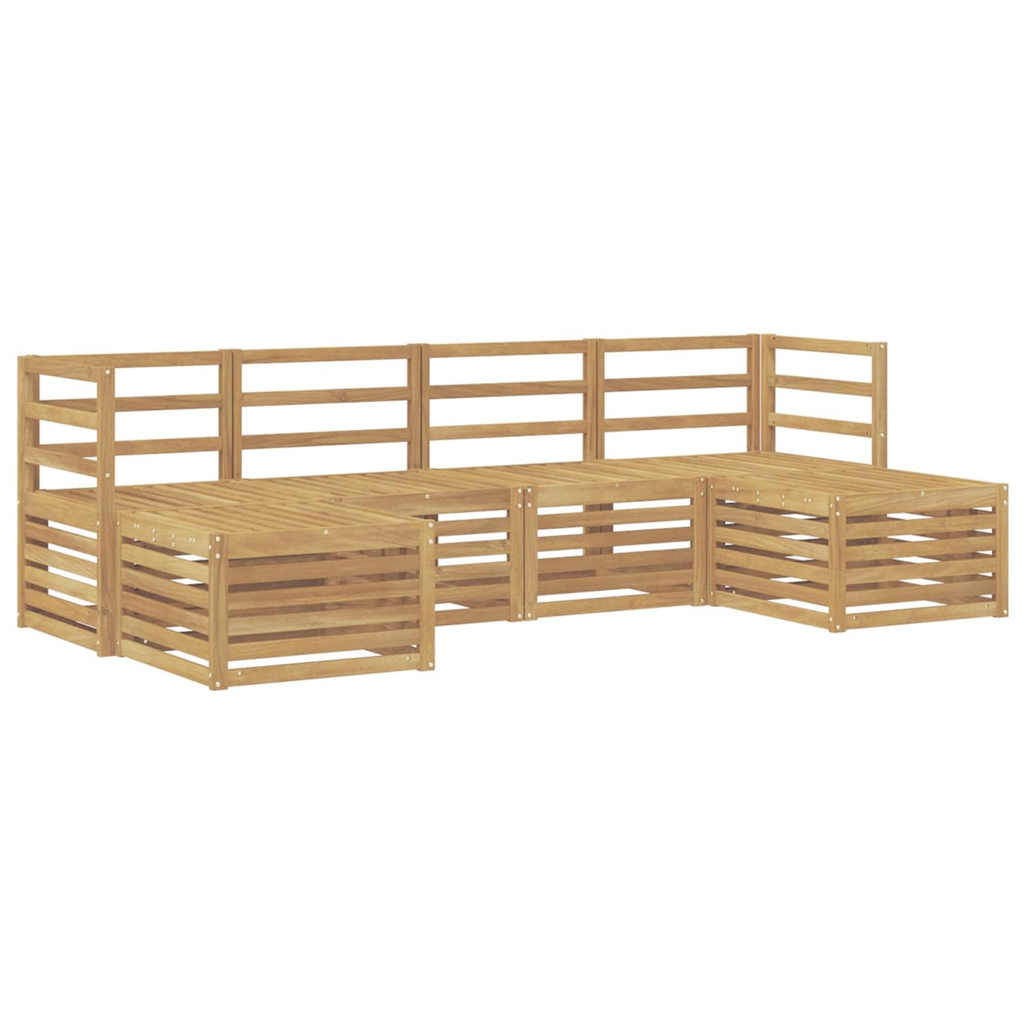 Sofasett 6 pcs Hvit Solid akasietre