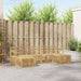 Utendørs sofa-sett 5 pcs Hvit 249 x 122,5 x 73 cm