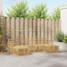 Utendørs sofa-sett 5 pcs Hvit 249 x 122,5 x 73 cm
