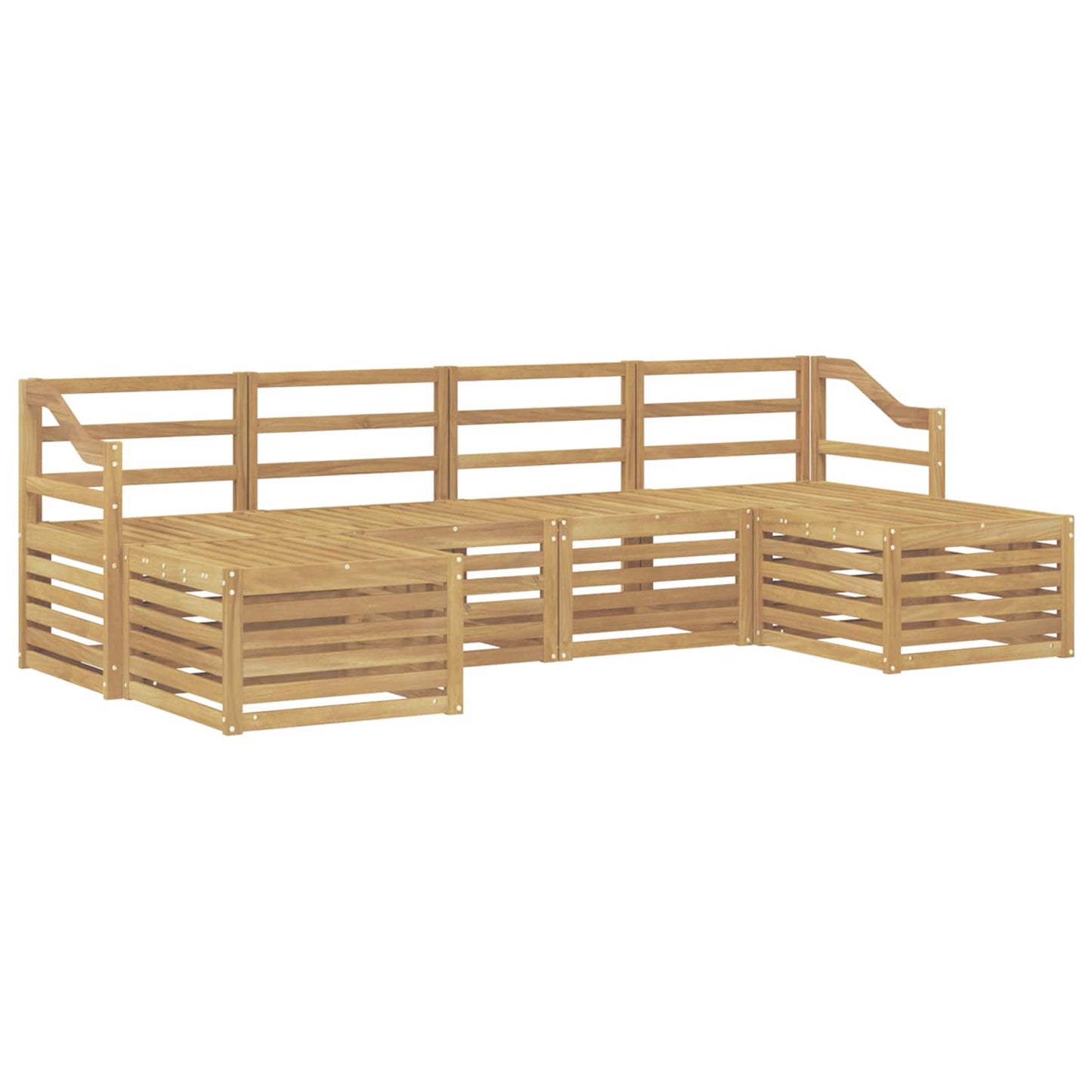 Sofasett 6 pcs Hvit Solid akasietre