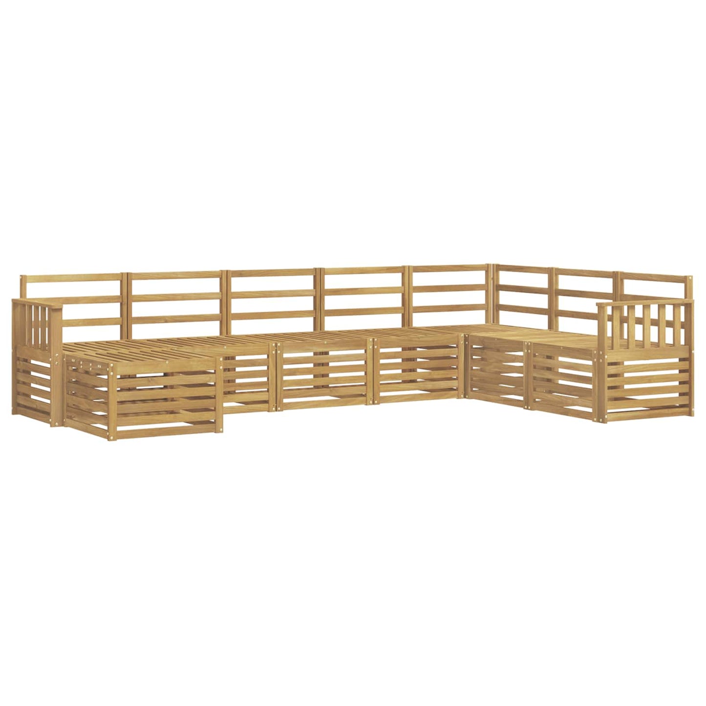 Utendørs sofa-sett 8 pcs Hvit 306 x 187,5 x 73 cm