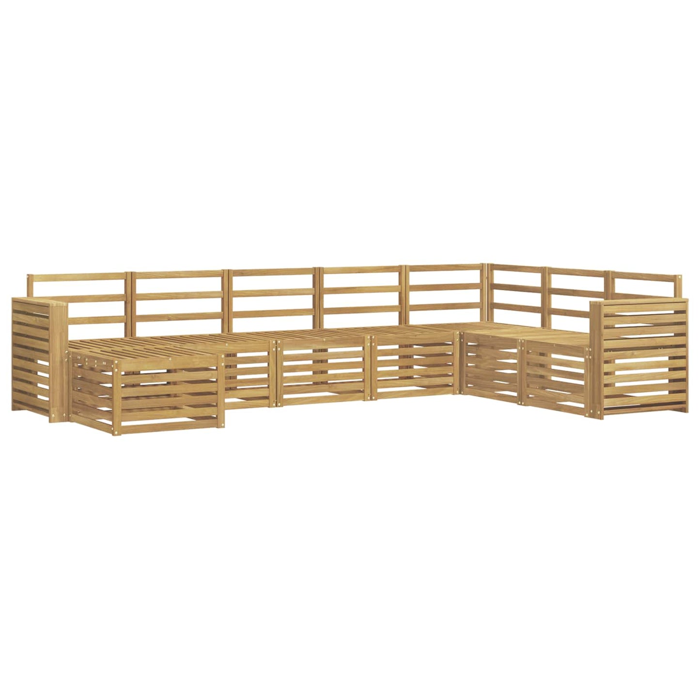 Utendørs sofa-sett 8 pcs Hvit 310 x 191,5 x 73 cm