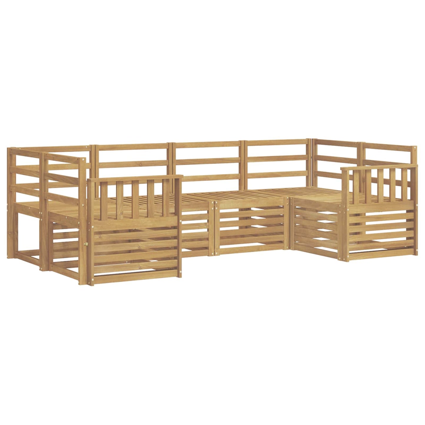 Utendørs sofa-sett 6 pcs Hvit 245 x 128,5 x 73 cm