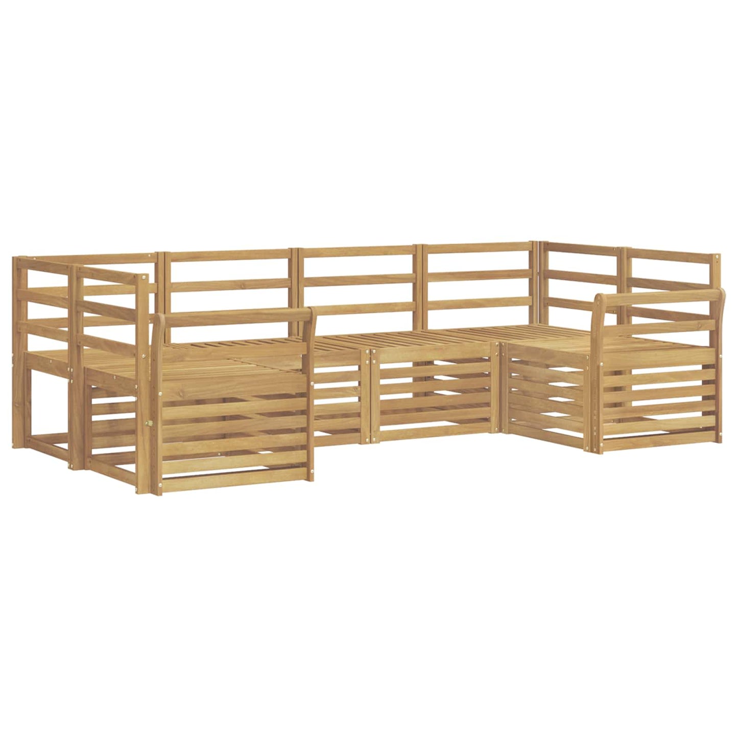 Utendørs sofa-sett 6 pcs Hvit 245 x 130,5 x 73 cm