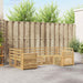Utendørs sofa-sett 6 pcs Hvit 245 x 132,5 x 73 cm