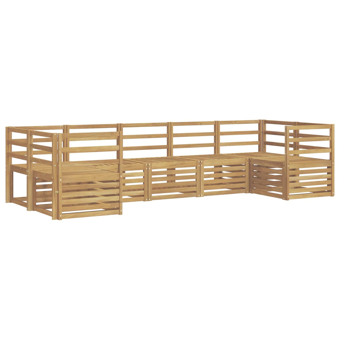 Utendørs sofa-sett 7 pcs Hvit 304 x 126,5 x 73 cm