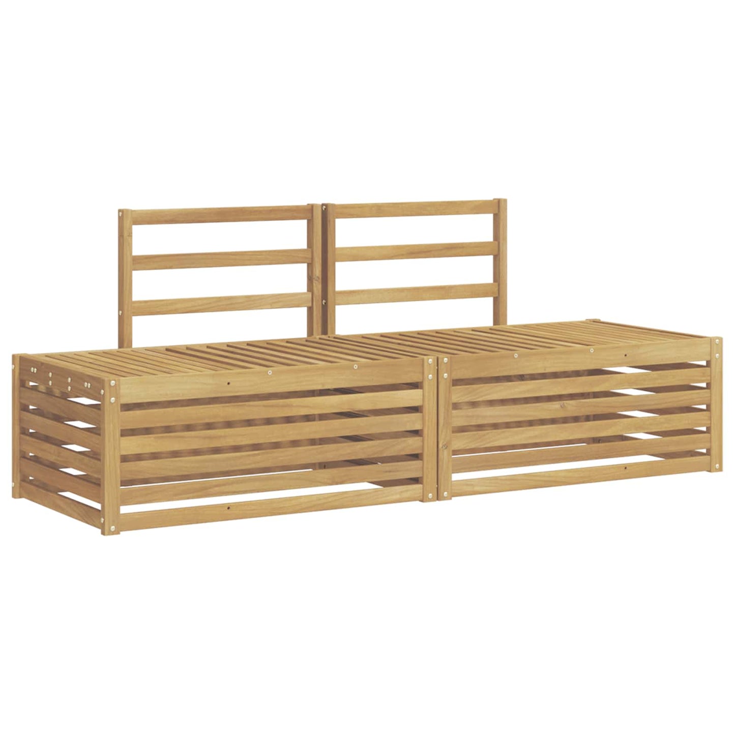 Utendørs sofa-sett 3 Stk Hvit 182,5 x 63 x 73 cm