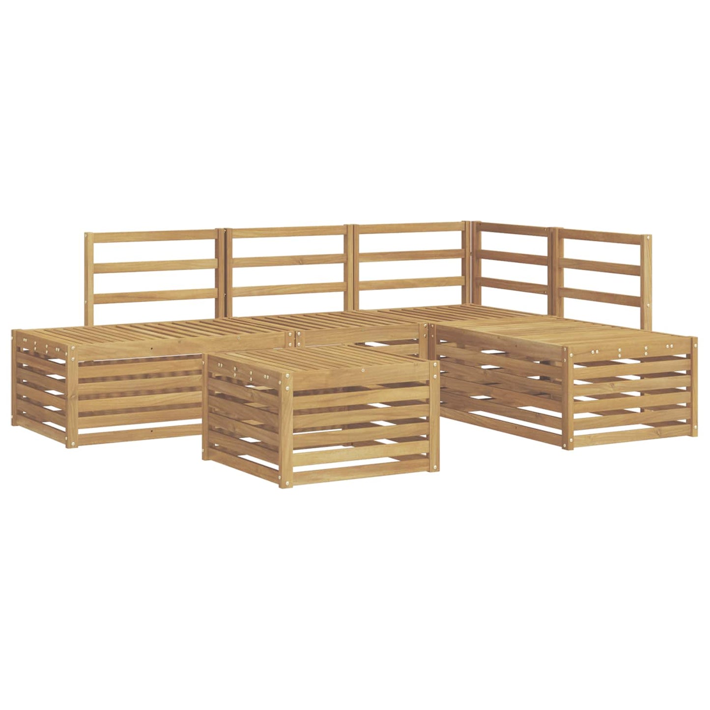 Utendørs sofa-sett 5 Stk Hvit
