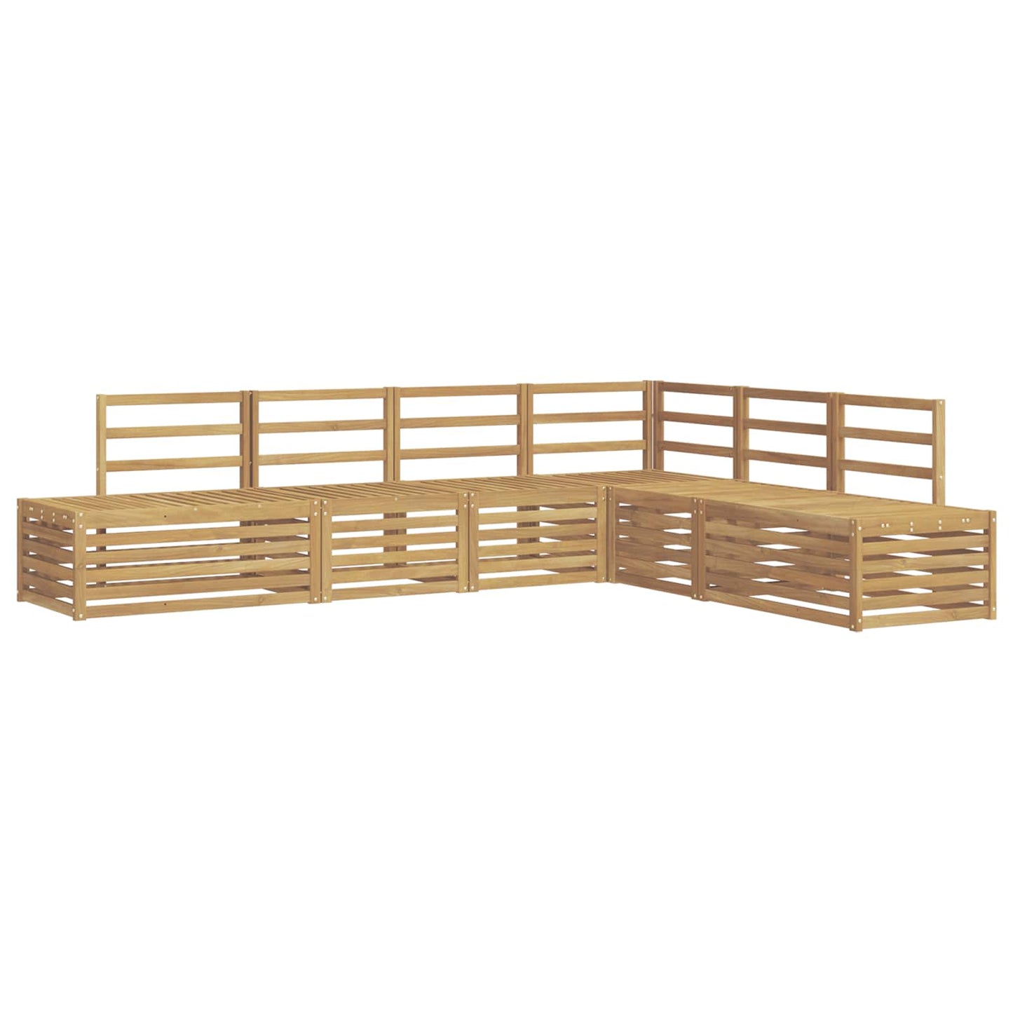 Utendørs sofa-sett 6 Stk Hvit