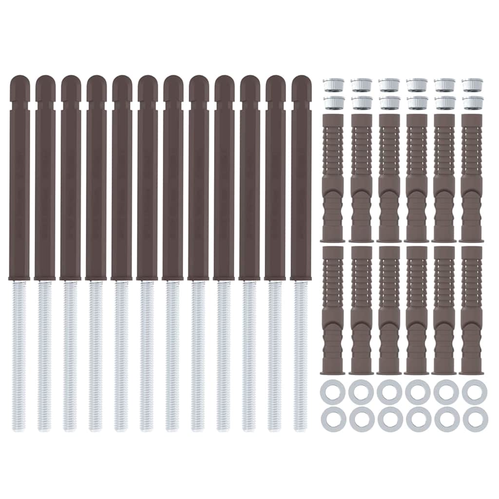 Flytende hyllebraketter 12 pcs Beige Ø10 x 170 mm Stål