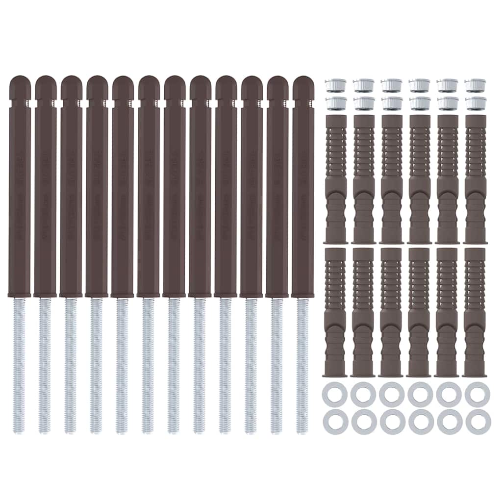 Flytende hyllebraketter 12 pcs Beige Ø12 x 190 mm Stål