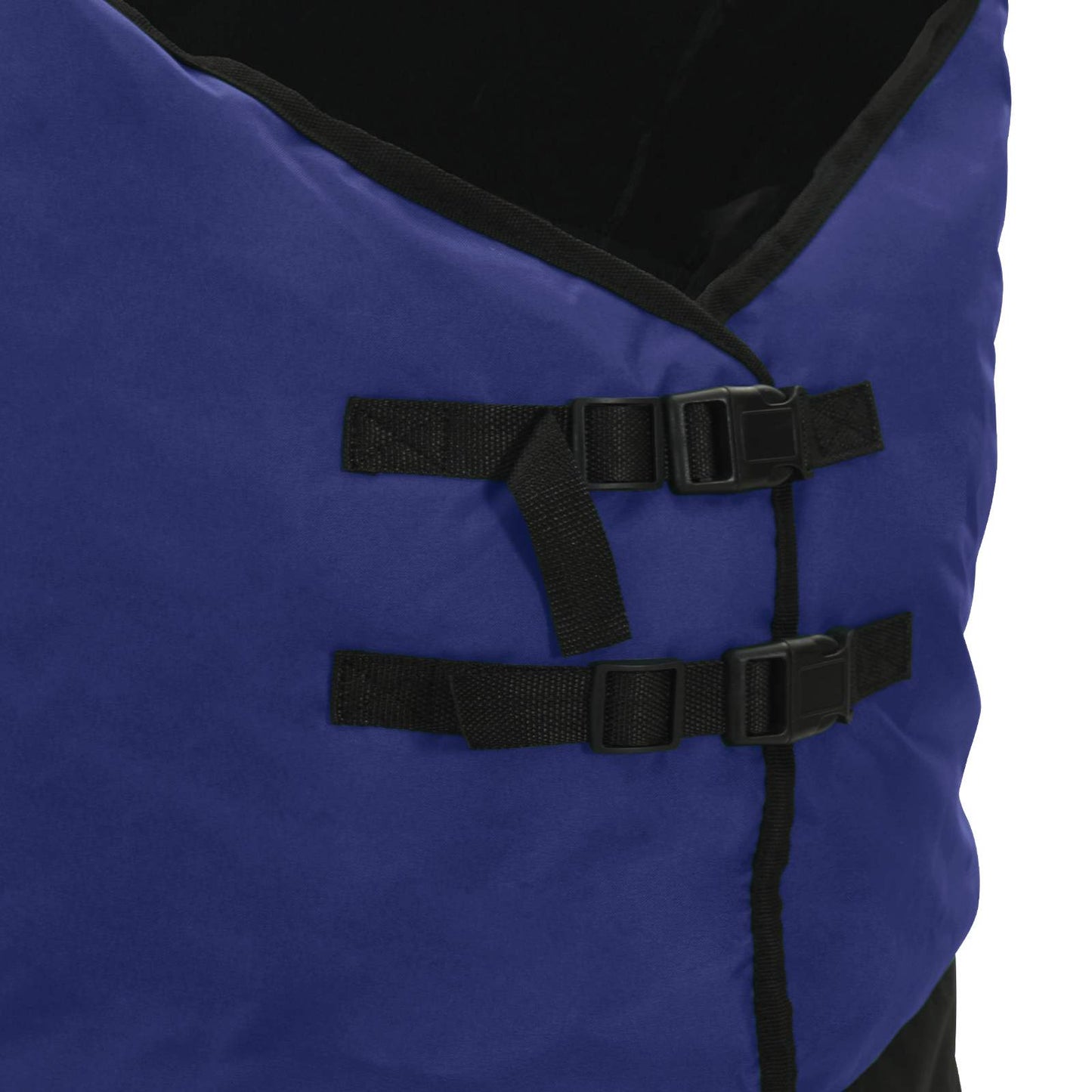 Hestepledd Mørk Grønn og Svart 165 cm Polyester