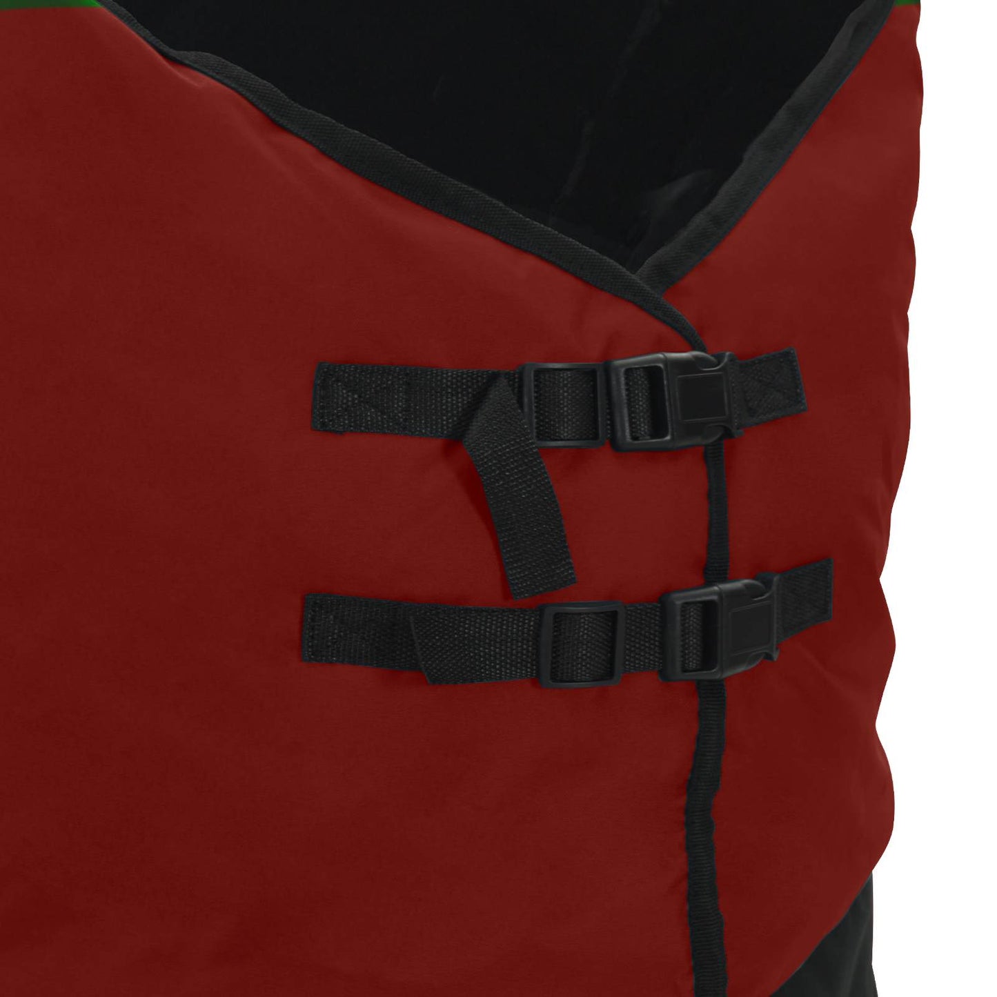Hestepledd Mørk Grønn og Svart 145 cm Polyester