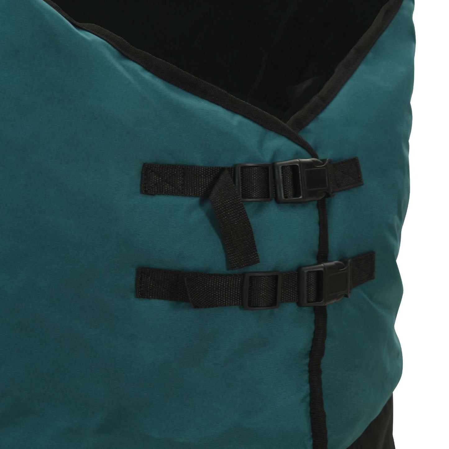 Hestepledd Mørk Grønn og Svart 115 cm Polyester