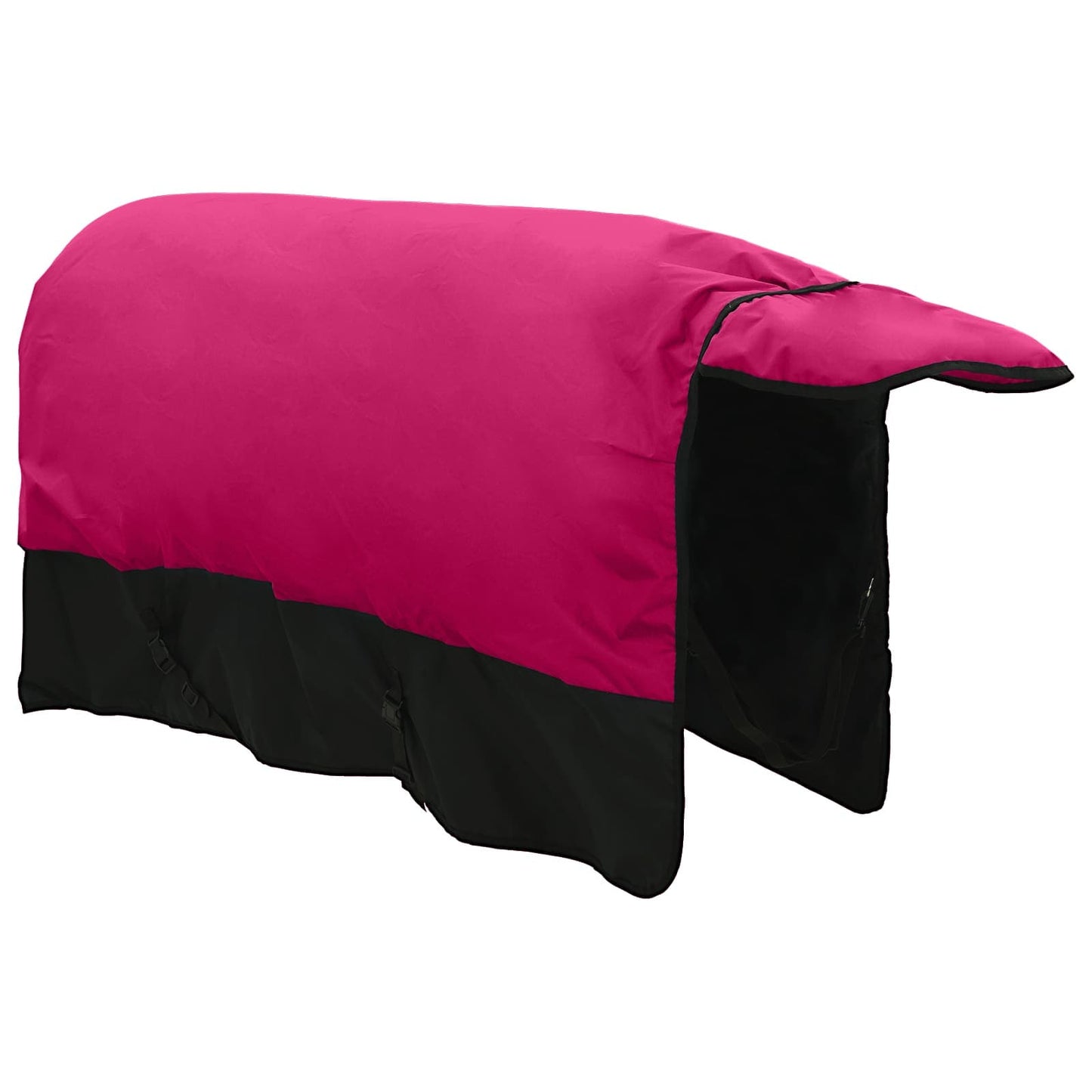 Hestepledd Rosa og svart 135 cm Polyester