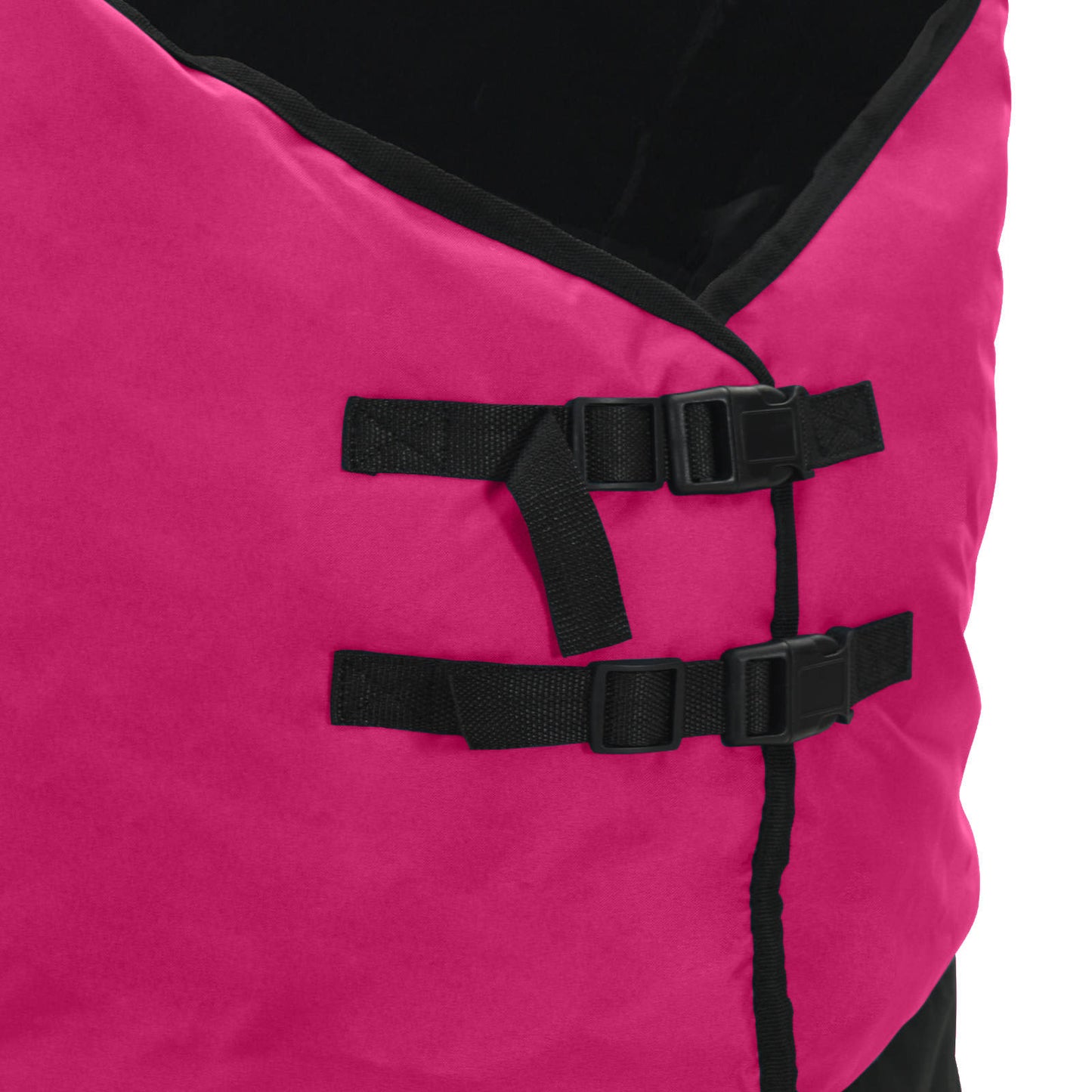 Hestepledd Rosa og svart 165 cm Polyester